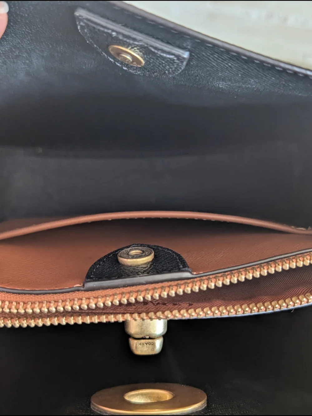 Coach Pebbled Leather Willow Bucket Bag in Dark Stone (Taupe) with Black Straps